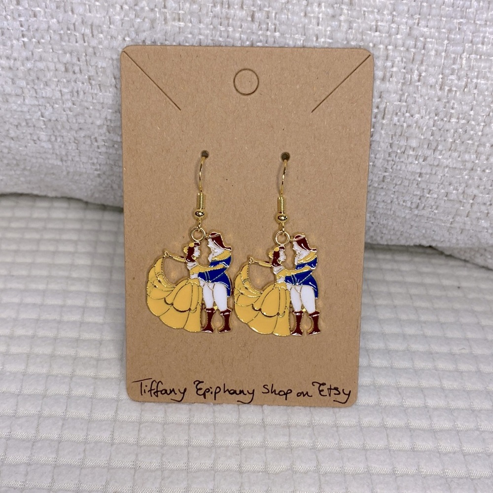 NWT Disney Inspired Beauty & the Beast Earrings